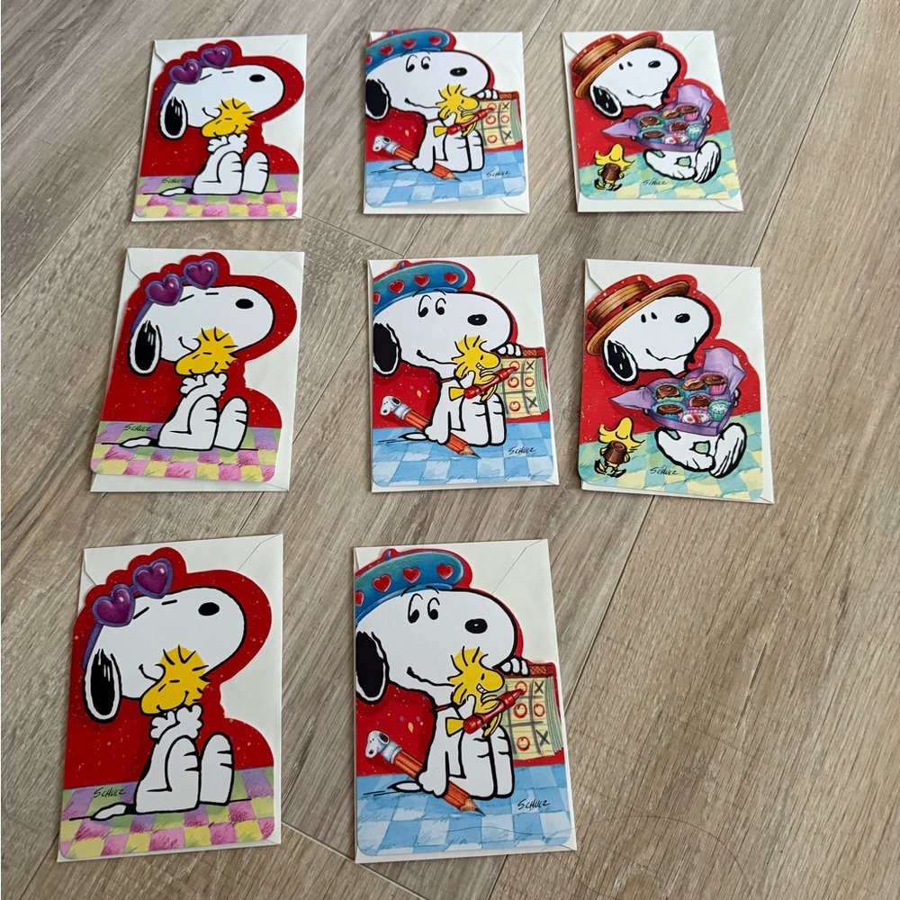 Snoopy and Woodstock Vintage Greeting Cards Set